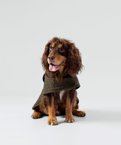 Chaqueta de tweed verde