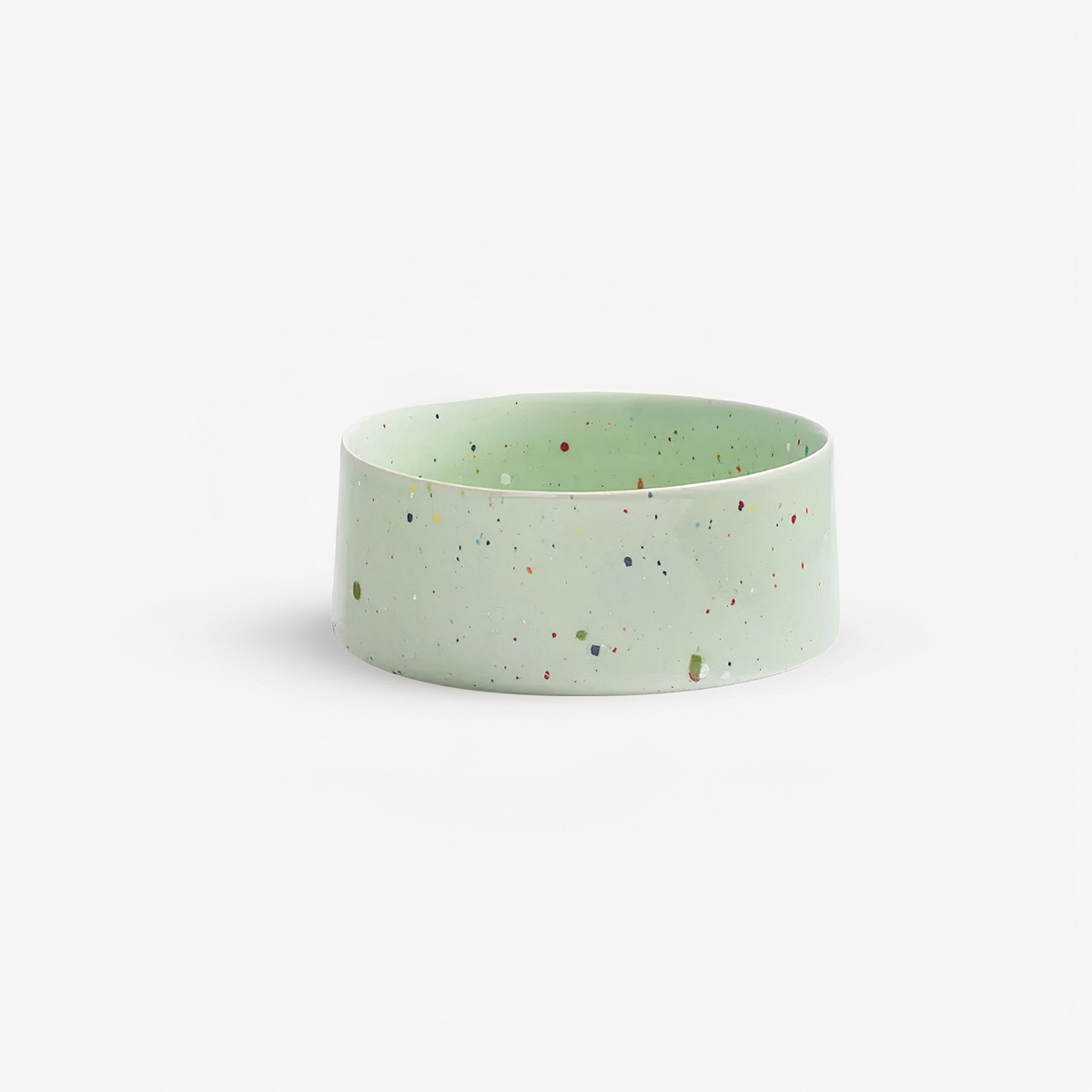 Egg Back Home Party green bowl with party design dogs