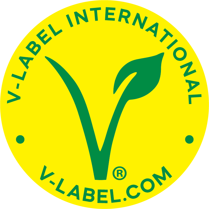 Sello V-Label International, certificación de productos veganos y vegetarianos